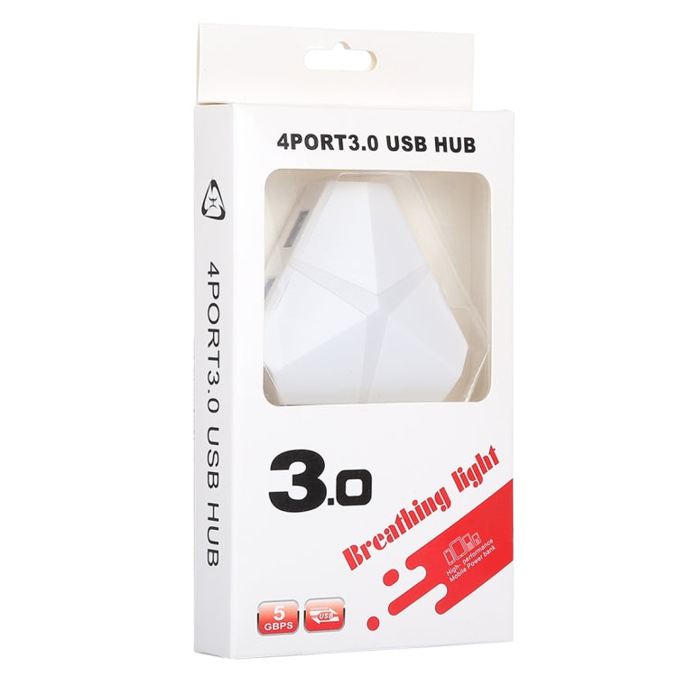 5Gbps Super Speed 4 Ports USB 3.0 HUB Adapter, Cable Length: about 20cm