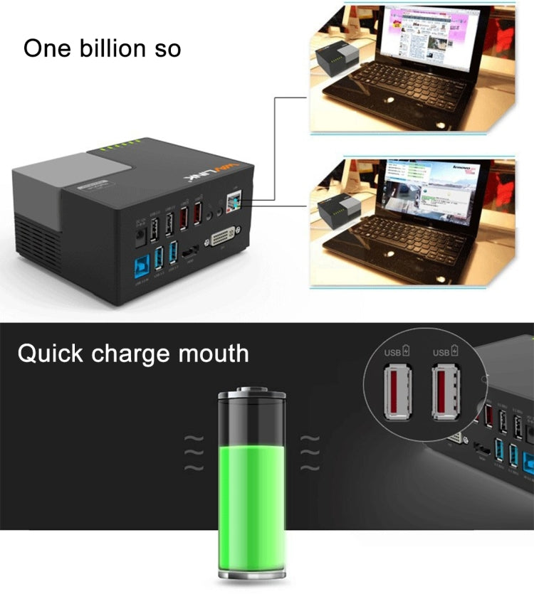 Wavlink WS-UG39DK3 High Performance USB 3.0 HUB Universal Docking Station with DVI & HDMI & Ethernet & Fast Charger USB Ports
