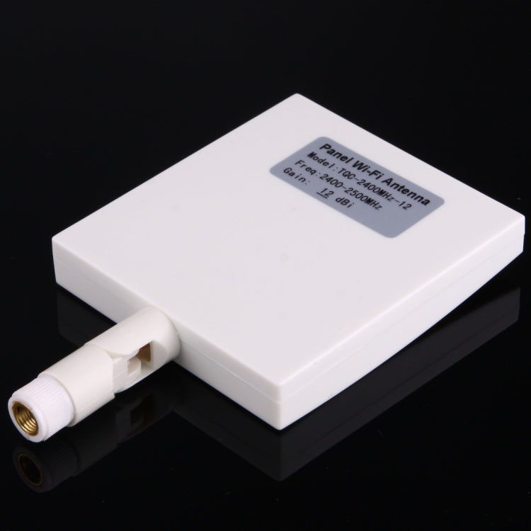 12dBi SMA Male Connector 2.4GHz Panel WiFi Antenna(White)