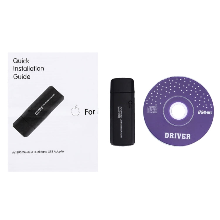 U1200 USB 3.0 Wireless AC1200Mbps 2.4GHz / 5GHz WiFi Network Adapter
