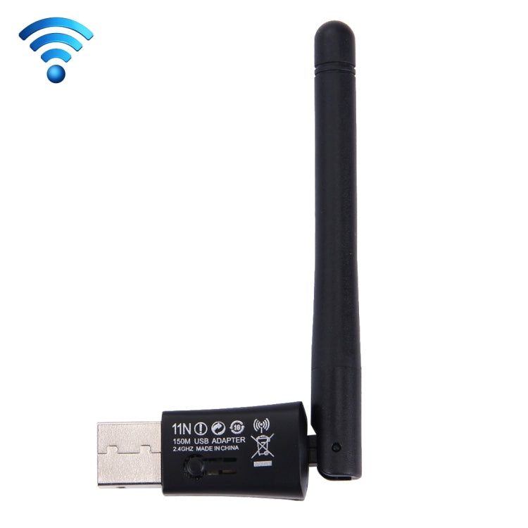 WU103 USB 2.0 150Mbps 2.4GHz WiFi Wireless Adapter + Antenna, IEEE 802.11b / 802.11g / 802.11n, 64/128Bit WEP, WAP, WAP2