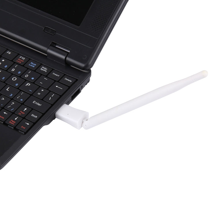 SM-N150M1-W2 USB 2.0 150Mbps 2.4GHz WiFi Wireless Adapter + 5DBi Antenna, IEEE 802.11b / 802.11g / 802.11n, 64/128Bit WEP, WAP, WAP2