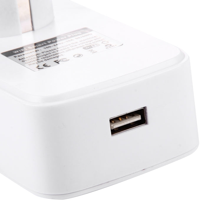 WiFi Smart Power Plug Socket with USB Port, Android 3.0+ & iOS 6.1+ Supported, Remote Control, Timing Switch, Charging Protection, EU Plug