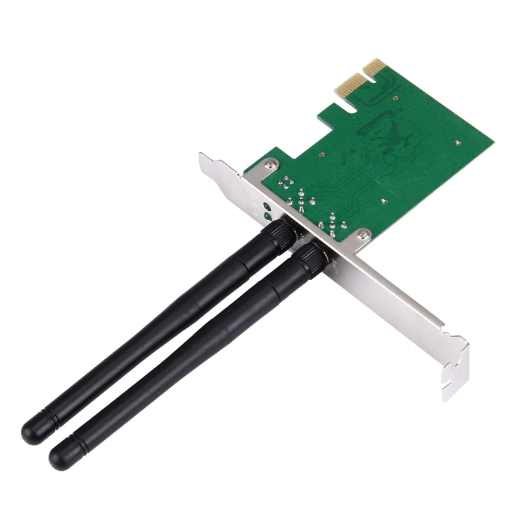 300Mbps PCI Express Wireless LAN Network Adapter Card with 2 Antennas, IEEE 802.11b / 802.11g / 802.11n Standards