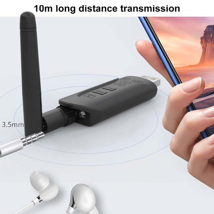 LE502 USB Bluetooth 5.3 Wireless Audio Transmitter with Antenna