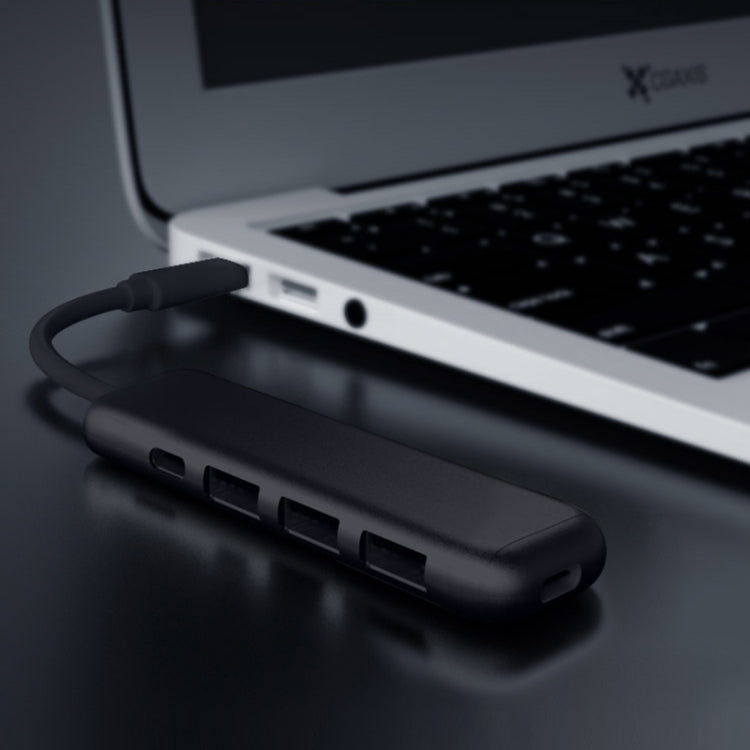 YAOMAISI 5 in 1 Extender USB3.0+ card reader + charging , Support PD Fast Charging, Data Transmission 5G / S for Macbook