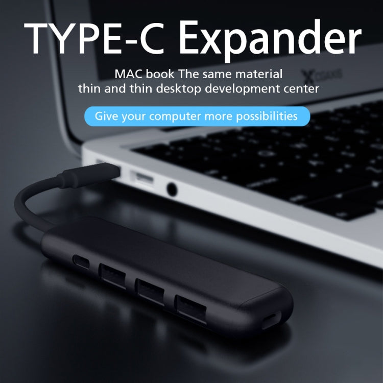 YAOMAISI 5 in 1 Extender USB3.0+ card reader + charging , Support PD Fast Charging, Data Transmission 5G / S for Macbook