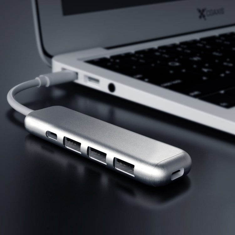 YAOMAISI 5 in 1 Extender USB3.0+ card reader + charging , Support PD Fast Charging, Data Transmission 5G / S for Macbook