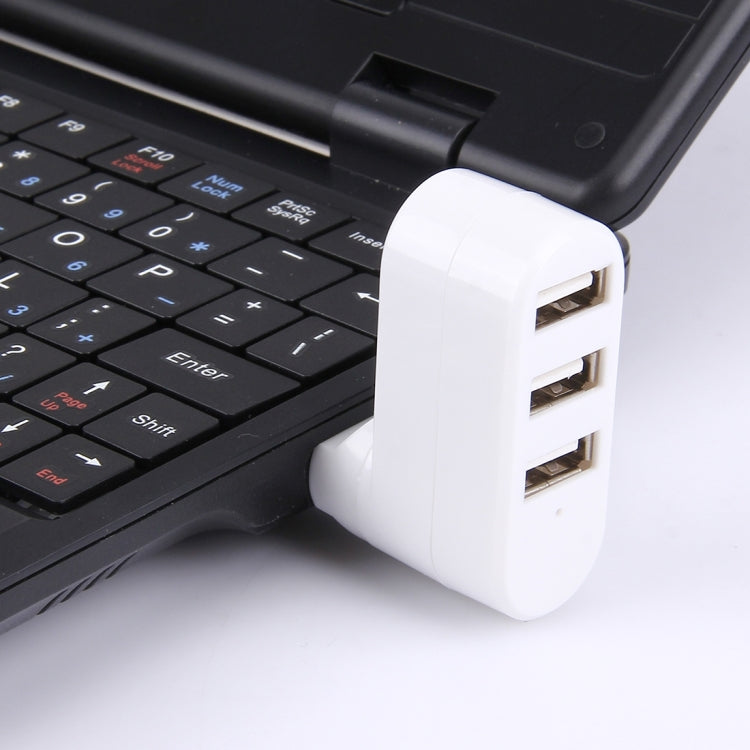 180 Degree Rotation USB Head 3 Ports USB 2.0 Portable HUB