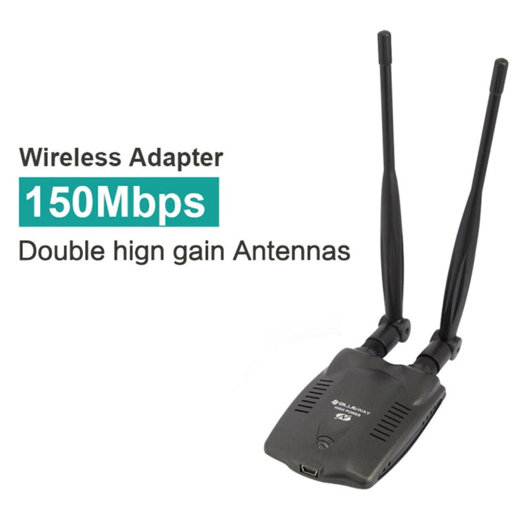 BT-N9100 150Mbps 2.4GHz USB 2.0 WiFi Adapter External Network Card with Dual Antennas