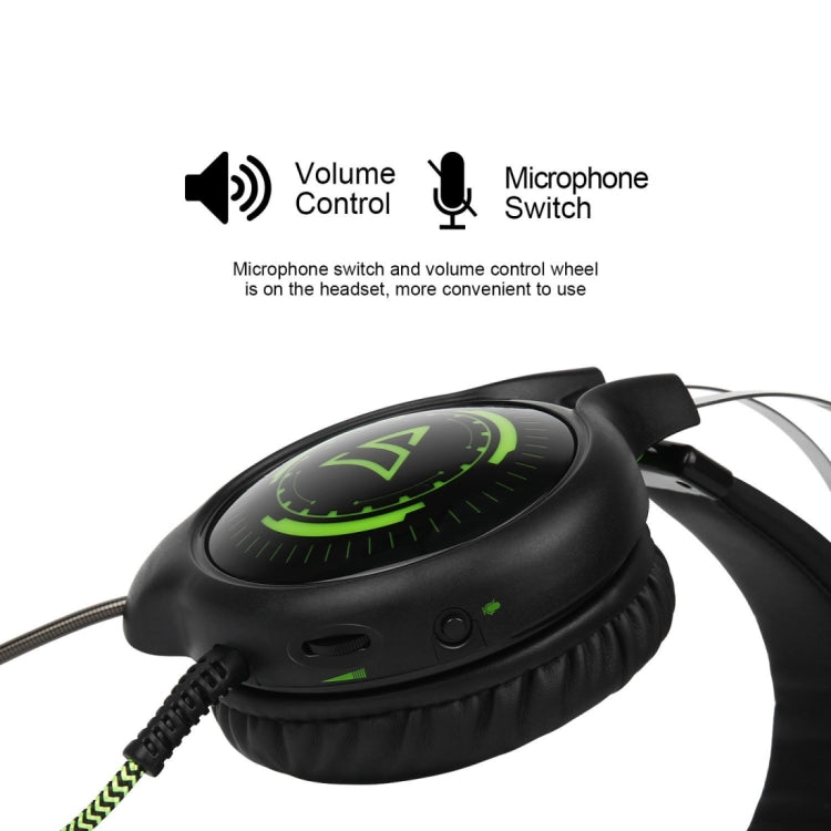 SUPSOO G815 USB Stereo Gaming Headset Wired Music Headphone with Volume Control & Rotating Mic for PC, Laptop