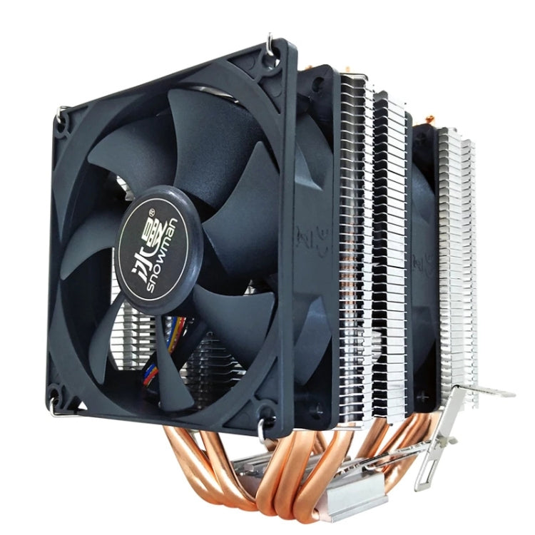 SNOWMAN 4 Pin PWM 90mm 6 Heat Pipes Silent CPU Cooler