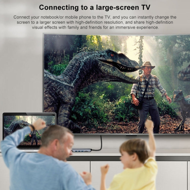 NK-3043HD 6 in 1 USB Male to TF / SD Card Slot + USB 3.0 + 3 USB 2.0 Female Adapter