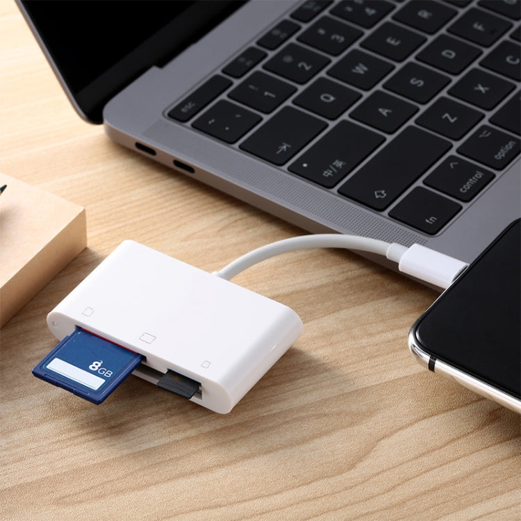 S-205 3 in 1 CF Card / TF Card / SD Card Reader For USB-C / Type-C Devices