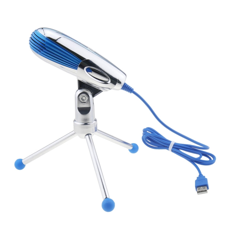 Yanmai SF500B Professional Condenser Sound Recording Microphone with Tripod Holder, Cable Length: 1.8m, Compatible with PC and Mac for Live Broadcast Show, KTV, etc.(Blue)