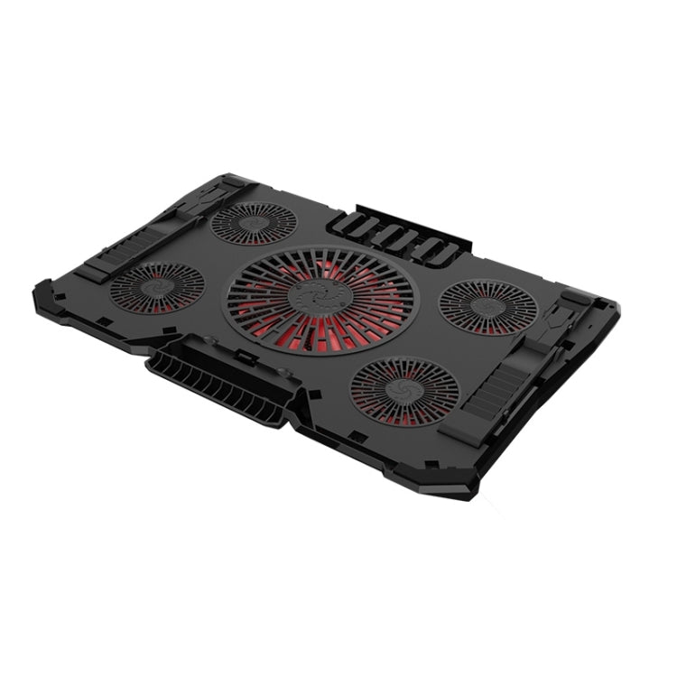 Ice Troll 4 COOLCOLD Five Fans Cooling Pad Air-cooled Radiator Cooling Pads for Gaming Laptop Notebook(Black)
