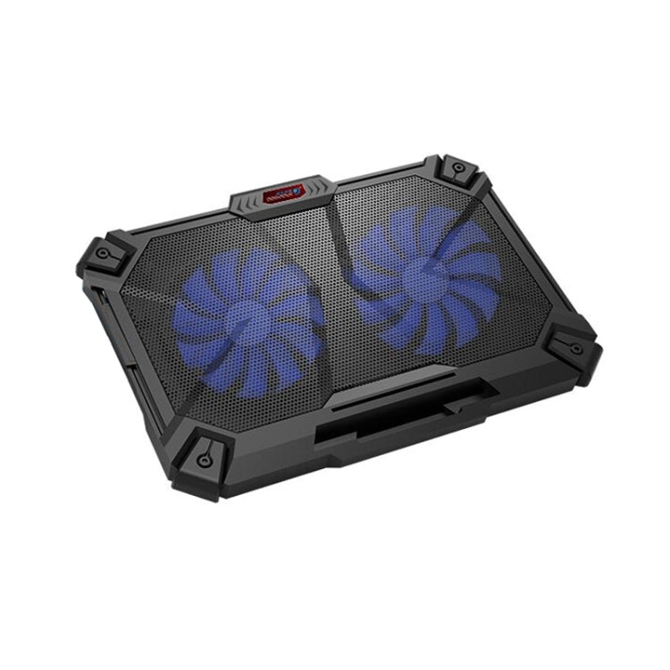 COOLCOLD Cooling Pad Air-cooled Ventilation Radiator Cooling Pads + Holder for Laptop Below 17 inch(Black)