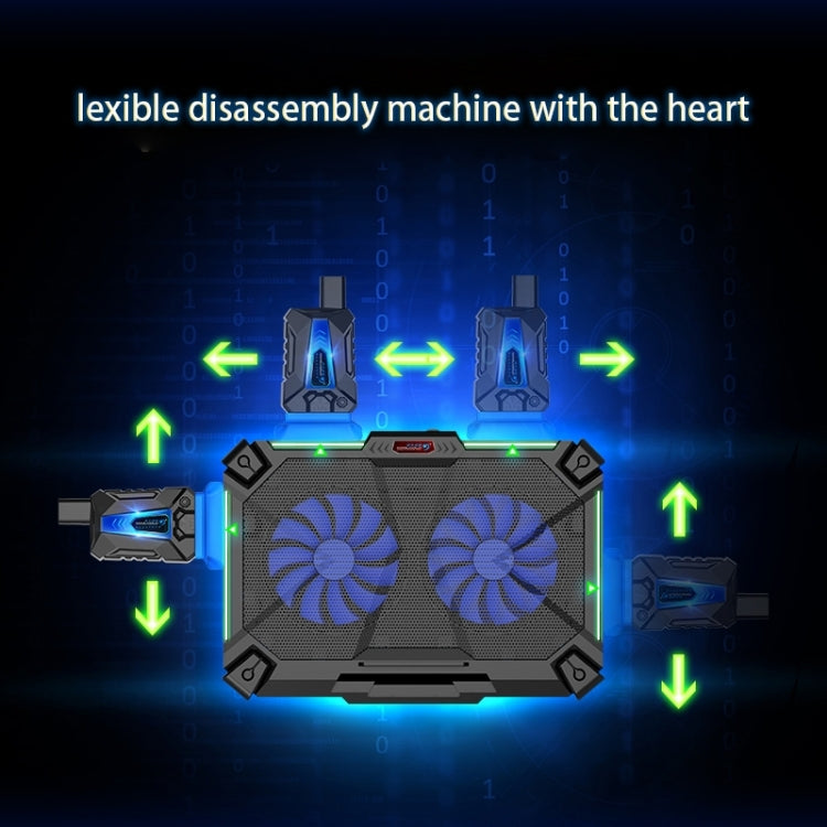 COOLCOLD Cooling Pad Air-cooled Ventilation Radiator Cooling Pads + Holder for Laptop Below 17 inch(Black)