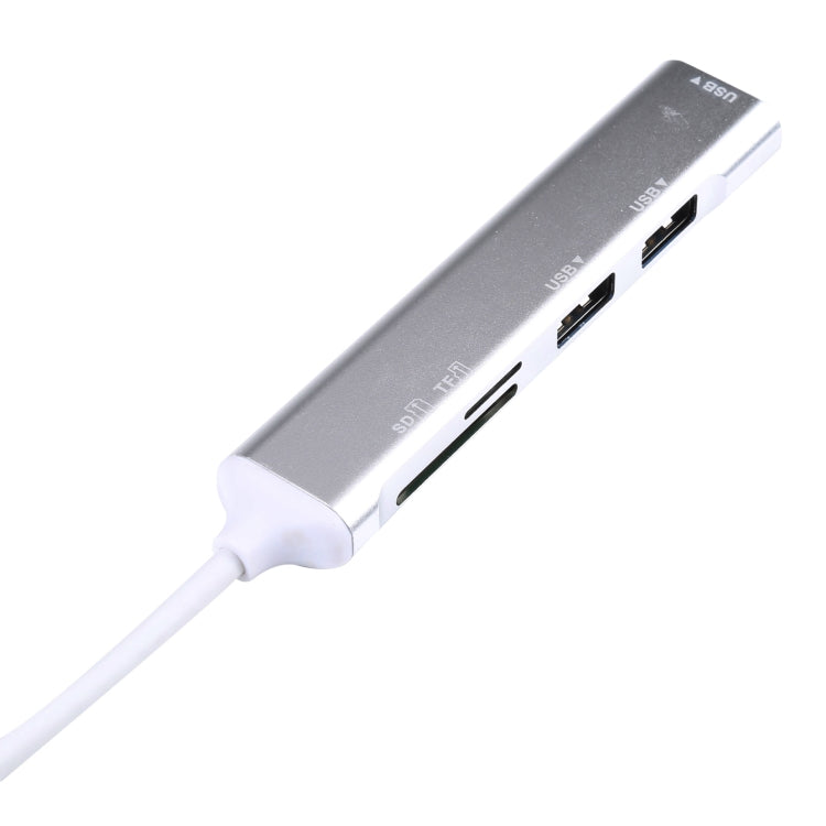 5 in 1 USB-C / Type-C 3.1 to SD / TF Card Slot + 3 USB 3.0 Ports Multifunctional Docking Station HUB