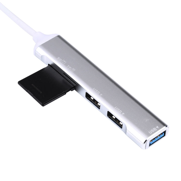 5 in 1 USB-C / Type-C 3.1 to SD / TF Card Slot + 3 USB 3.0 Ports Multifunctional Docking Station HUB