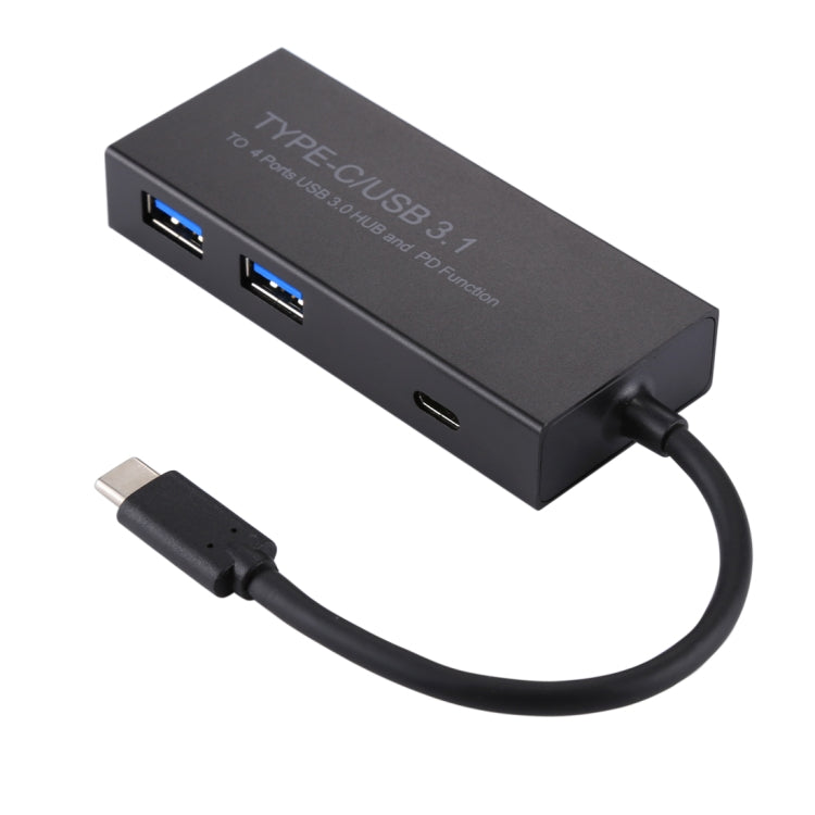 4 x USB 3.0 Ports & USB-C / Type-C Female to USB-C / Type-C Male Hub Splitter Adapter with PD Function