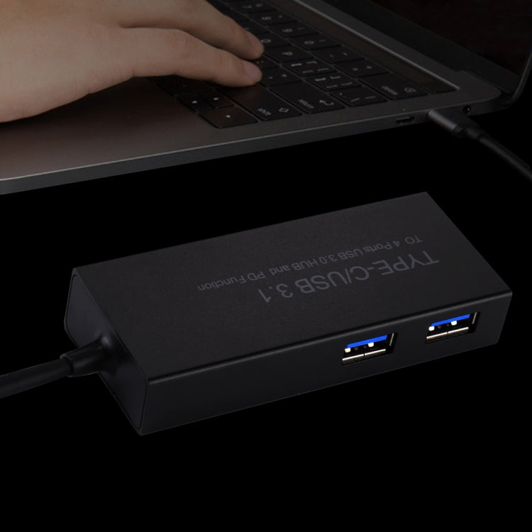 4 x USB 3.0 Ports & USB-C / Type-C Female to USB-C / Type-C Male Hub Splitter Adapter with PD Function