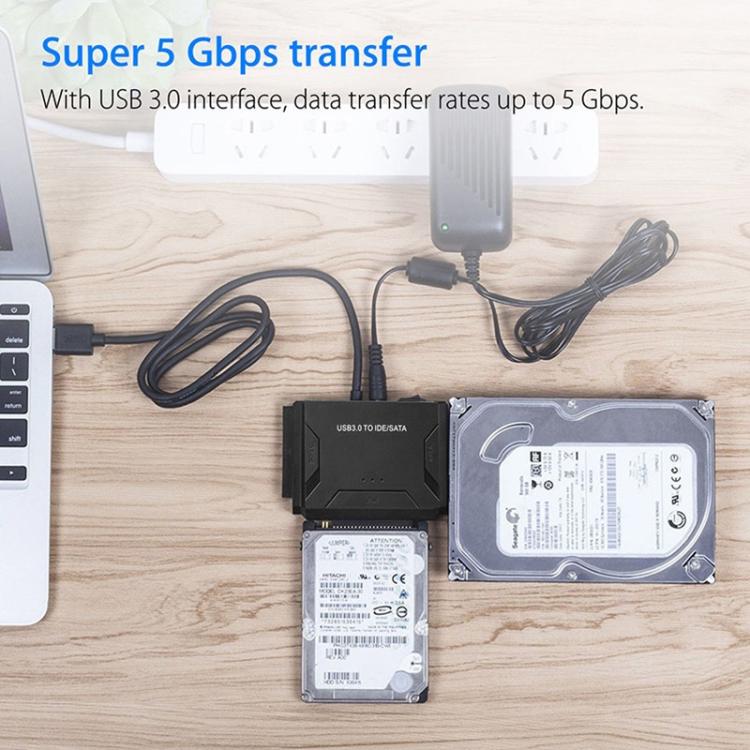 SATA / IDE to USB 3.0 Adapter 2.5 / 3.5 Inch Hard Drive Adapter Cable Converter, UK Plug