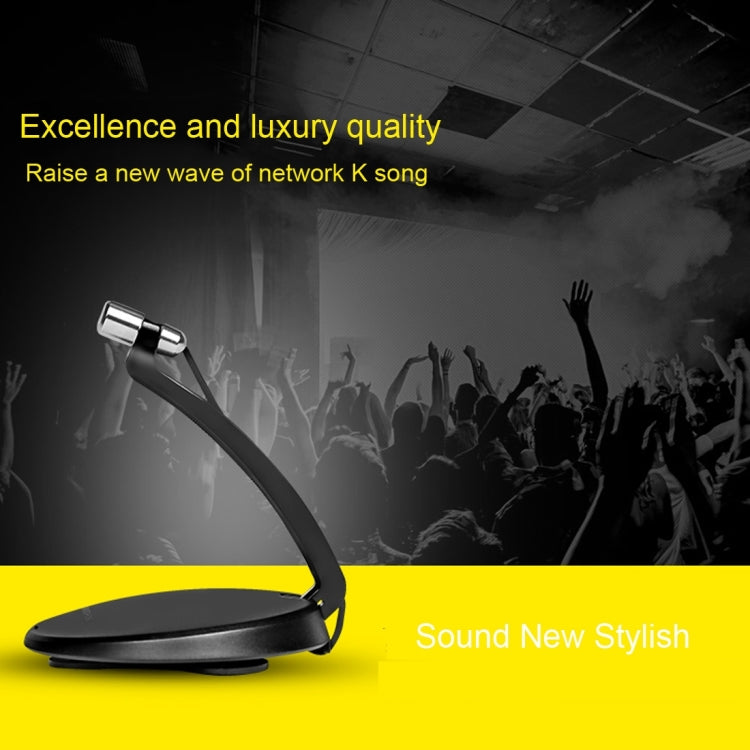 Yanmai SF-911B USB 2.0 Professional Condenser Sound Recording Microphone with Base Holder, Cable Length: 1.5m, Compatible with PC and Mac for Live Broadcast Show, KTV, etc.(Black)