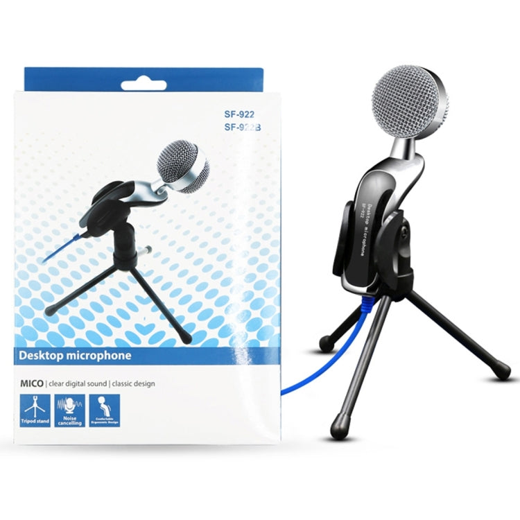 Yanmai SF-922 Professional Condenser Sound Recording Microphone with Tripod Holder, Cable Length: 2.0m, Compatible with PC and Mac for  Live Broadcast Show, KTV, etc.