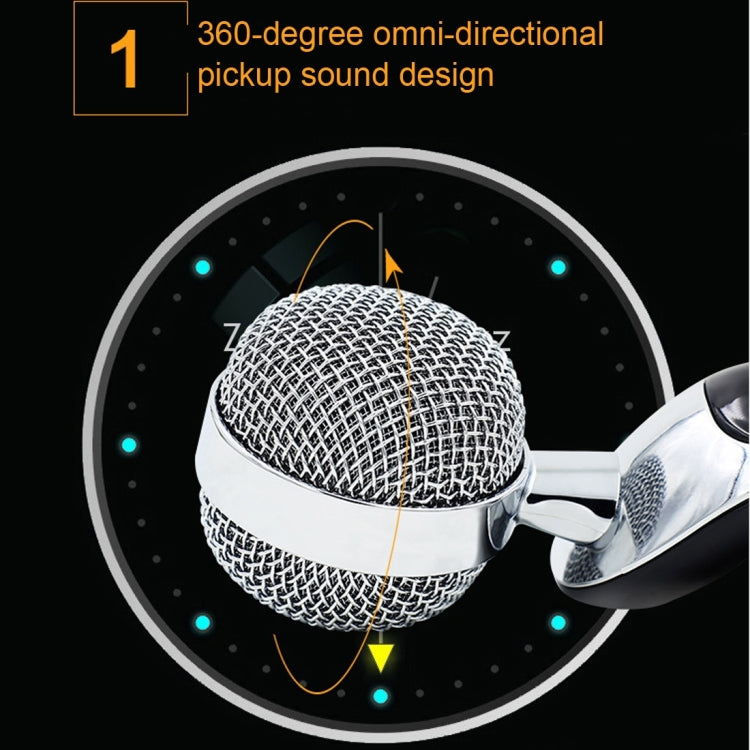 Yanmai SF-922 Professional Condenser Sound Recording Microphone with Tripod Holder, Cable Length: 2.0m, Compatible with PC and Mac for  Live Broadcast Show, KTV, etc.