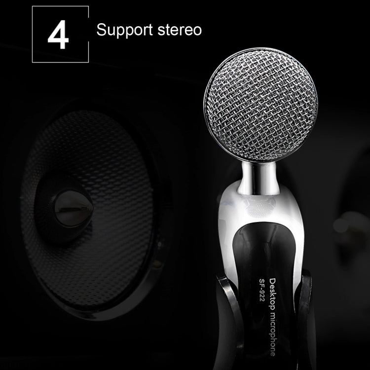 Yanmai SF-922 Professional Condenser Sound Recording Microphone with Tripod Holder, Cable Length: 2.0m, Compatible with PC and Mac for  Live Broadcast Show, KTV, etc.