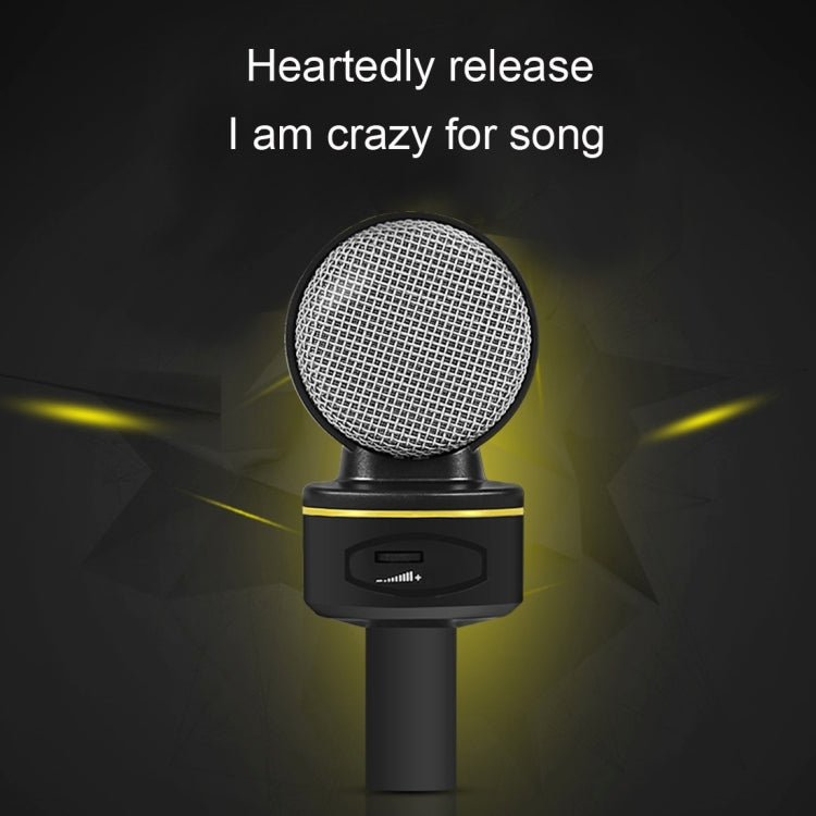 Yanmai SF-930 Professional Condenser Sound Recording Microphone with Tripod Holder, Cable Length: 2.0m, Compatible with PC and Mac for Live Broadcast Show, KTV, etc.(Black)