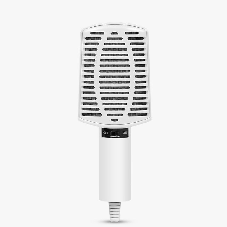 Yanmai SF-940 Professional Condenser Sound Recording Microphone with Tripod Holder, Cable Length: 2.0m, Compatible with PC and Mac for  Live Broadcast Show, KTV, etc.(White)