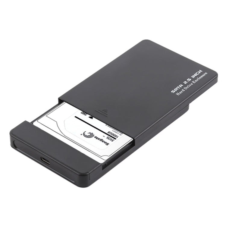 Grid Texture SATA 2.5 inch Hard Drive Enclosure(Black)