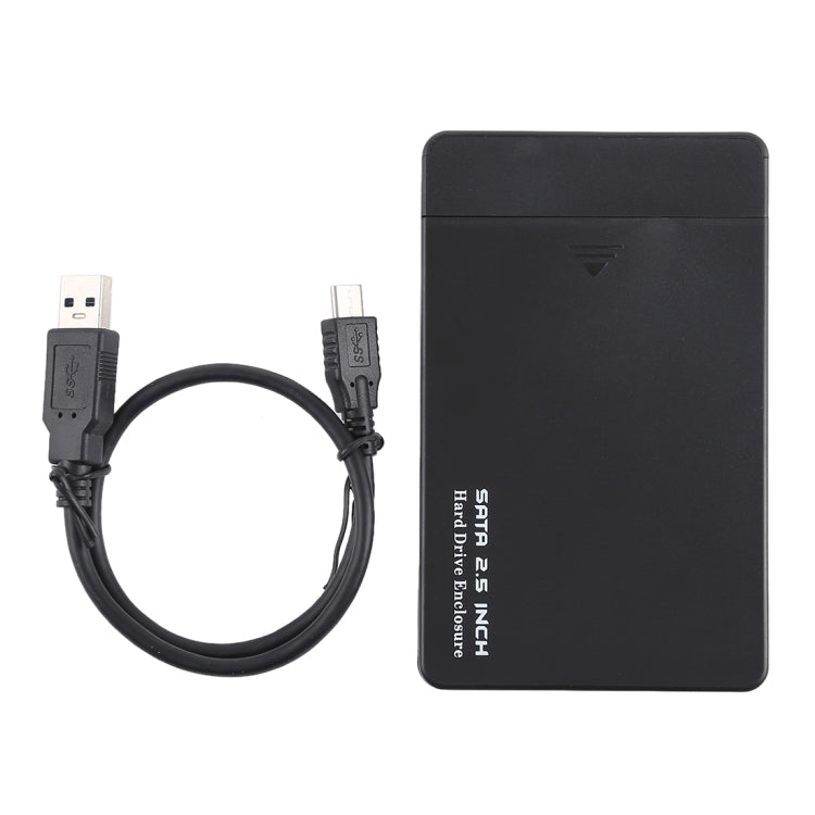 Grid Texture SATA 2.5 inch Hard Drive Enclosure(Black)