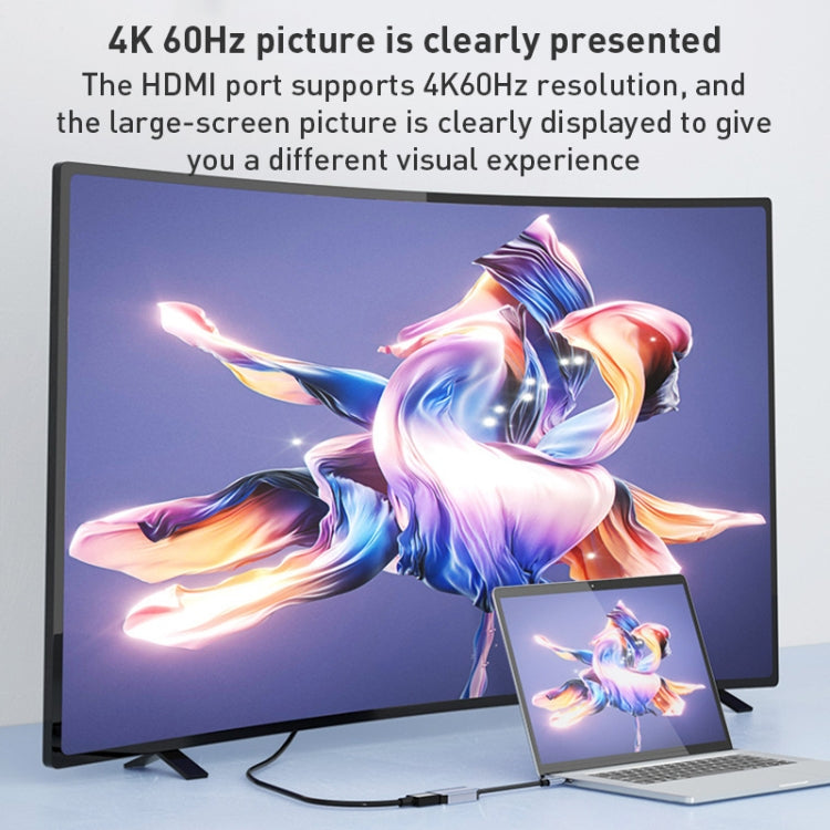 BYL-2006A USB-C/Type-C to HDTV 4K Converter Cable (Silver)