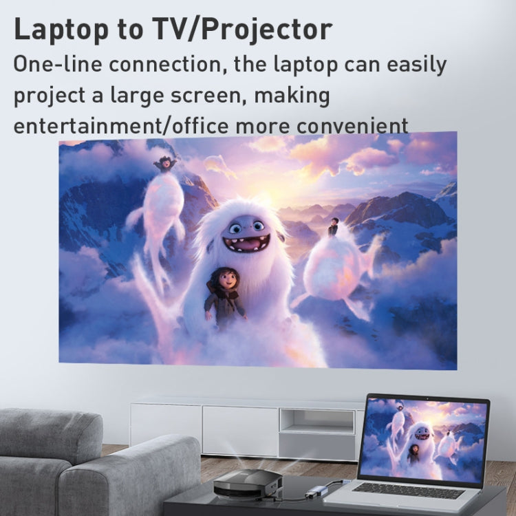 BYL-2006A USB-C/Type-C to HDTV 4K Converter Cable (Silver)