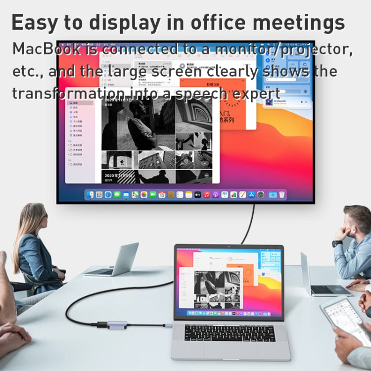 BYL-2006A USB-C/Type-C to HDTV 4K Converter Cable (Silver)