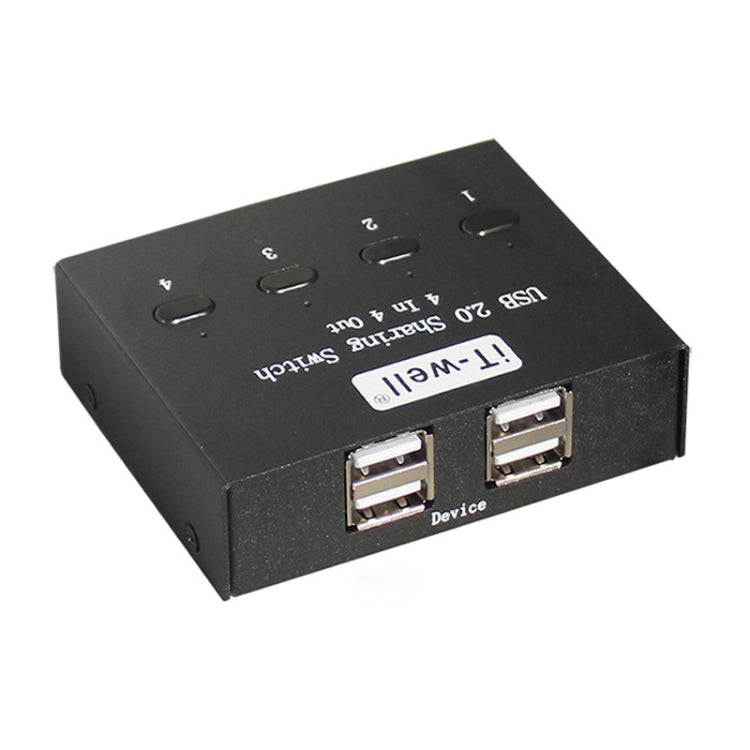 iT-well IT-424MU 4 In 4 Out USB 2.0 Sharing Switch USB Flash Printer Adapter