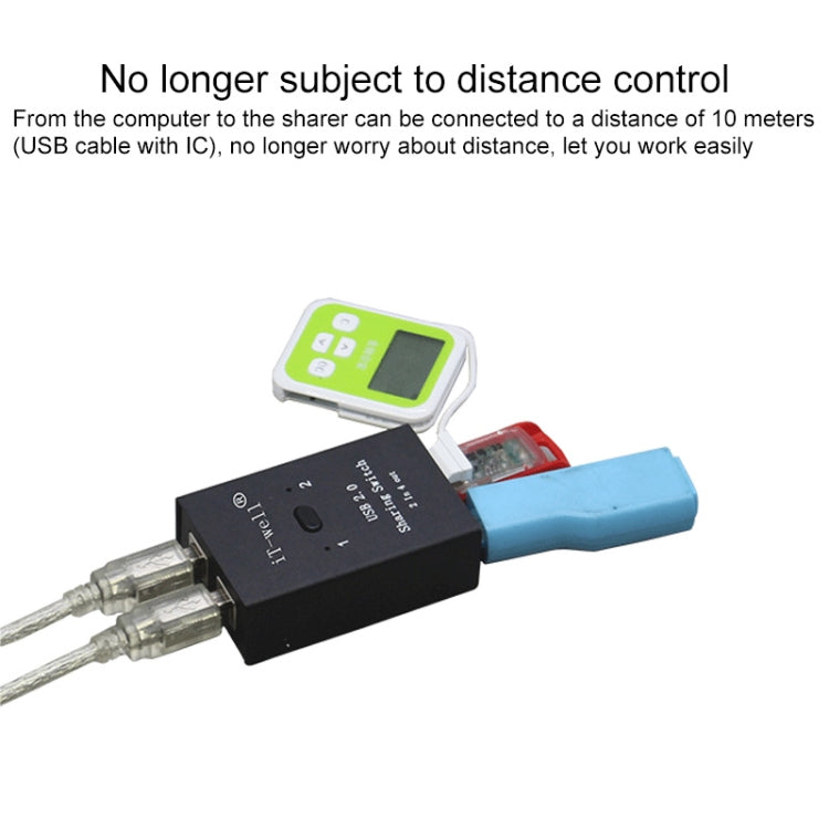 iT-well IT-424MU 4 In 4 Out USB 2.0 Sharing Switch USB Flash Printer Adapter