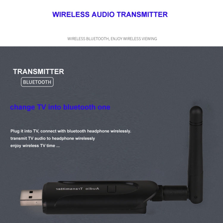 B5 Bluetooth Audio Transmitter with Antenna, Bluetooth Distance: 10m above, For Bluetooth Headset, TV, Computer, DVD, Notebook
