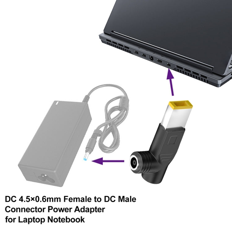 240W DC 4506 Female to Big Square Elbow Connector Power Adapter for Lenovo