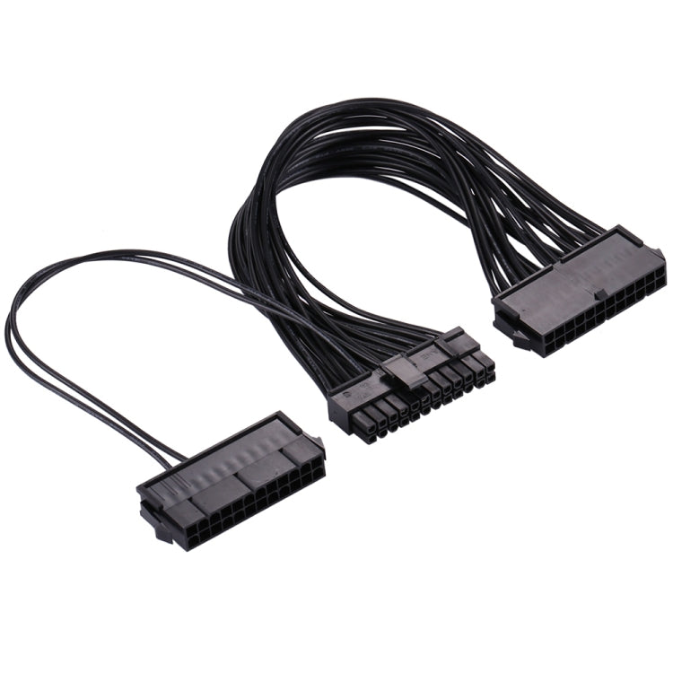 30cm ATX Mining 24 Pin Dual PSU Power Supply Extension Cable
