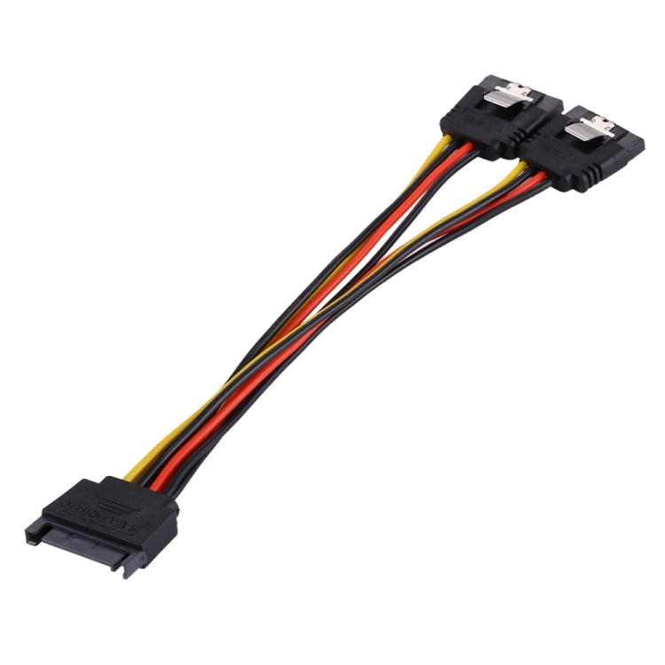 20cm 15 Pin Male to 2 x 15 Pin Female SATA  Power Supply Extension Cable