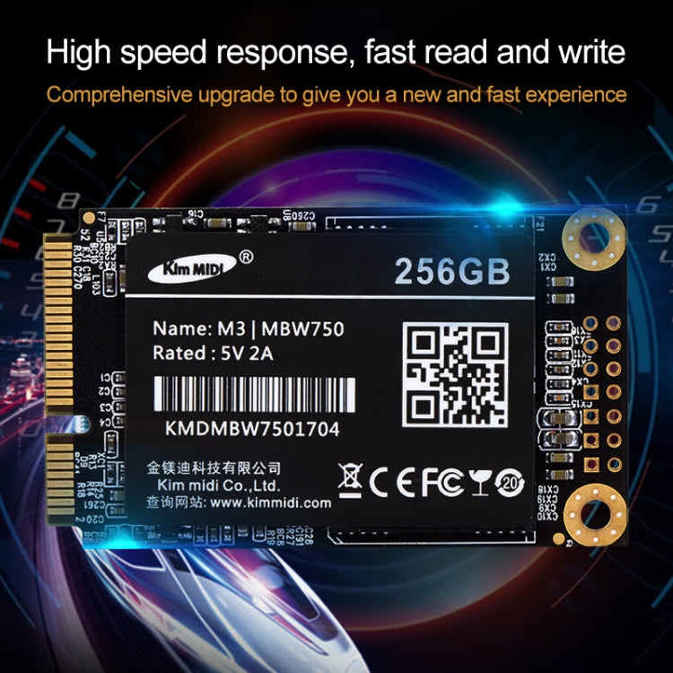 Kim MiDi  MBW750 3.8mm 1.8 inch mSATA Solid State Drive, Flash Architecture: MLC, Capacity: 256GB