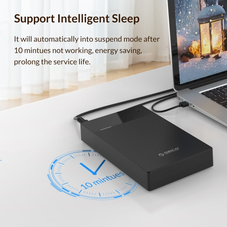 ORICO 3599U3 2.5 / 3.5 inch Portable USB3.0 Hard-Drive Enclosure, US Plug  - Black