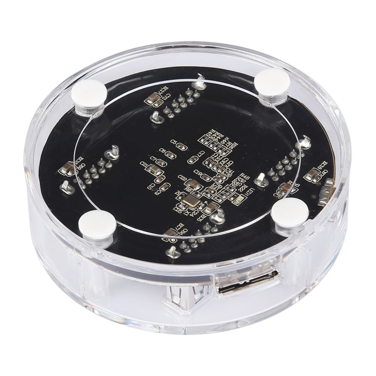 5Gbps Super Speed 4 x USB 3.0 Ports Round Shape Transparent Desktop HUB with Rubber Anti-skid Pad