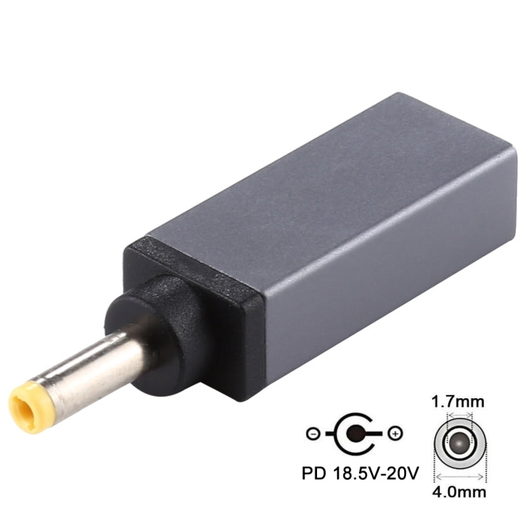 PD 18.5V-20V 4.0x1.7mm Male Adapter Connector