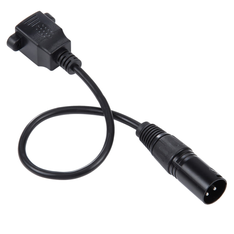 3-pin XLR Male to RJ45 Female Ethernet LAN Network Extension Cable, Cable Length: 30cm (Black)