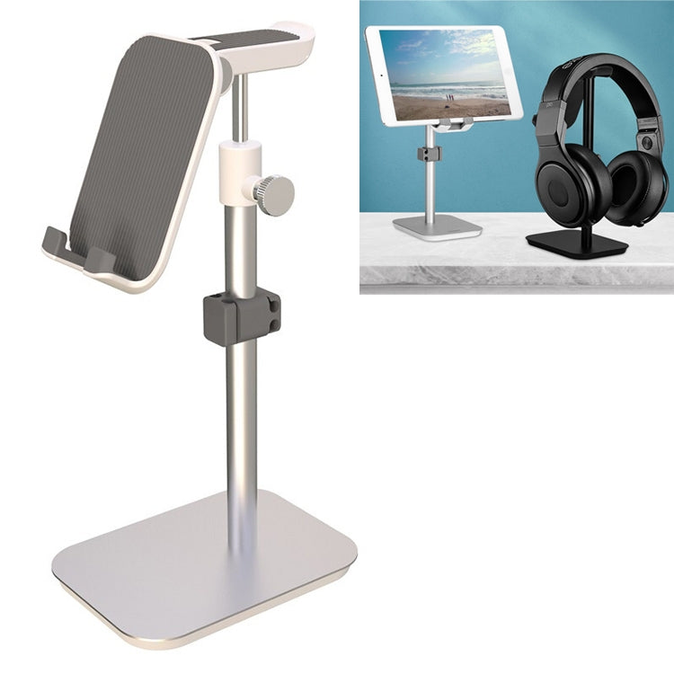 YZ-103 Upgraded Version Height Adjustable Phones / Tablet PCs Universal Aluminum Alloy Desktop Stand Headphone Stand Display Hanger with Cable Clip